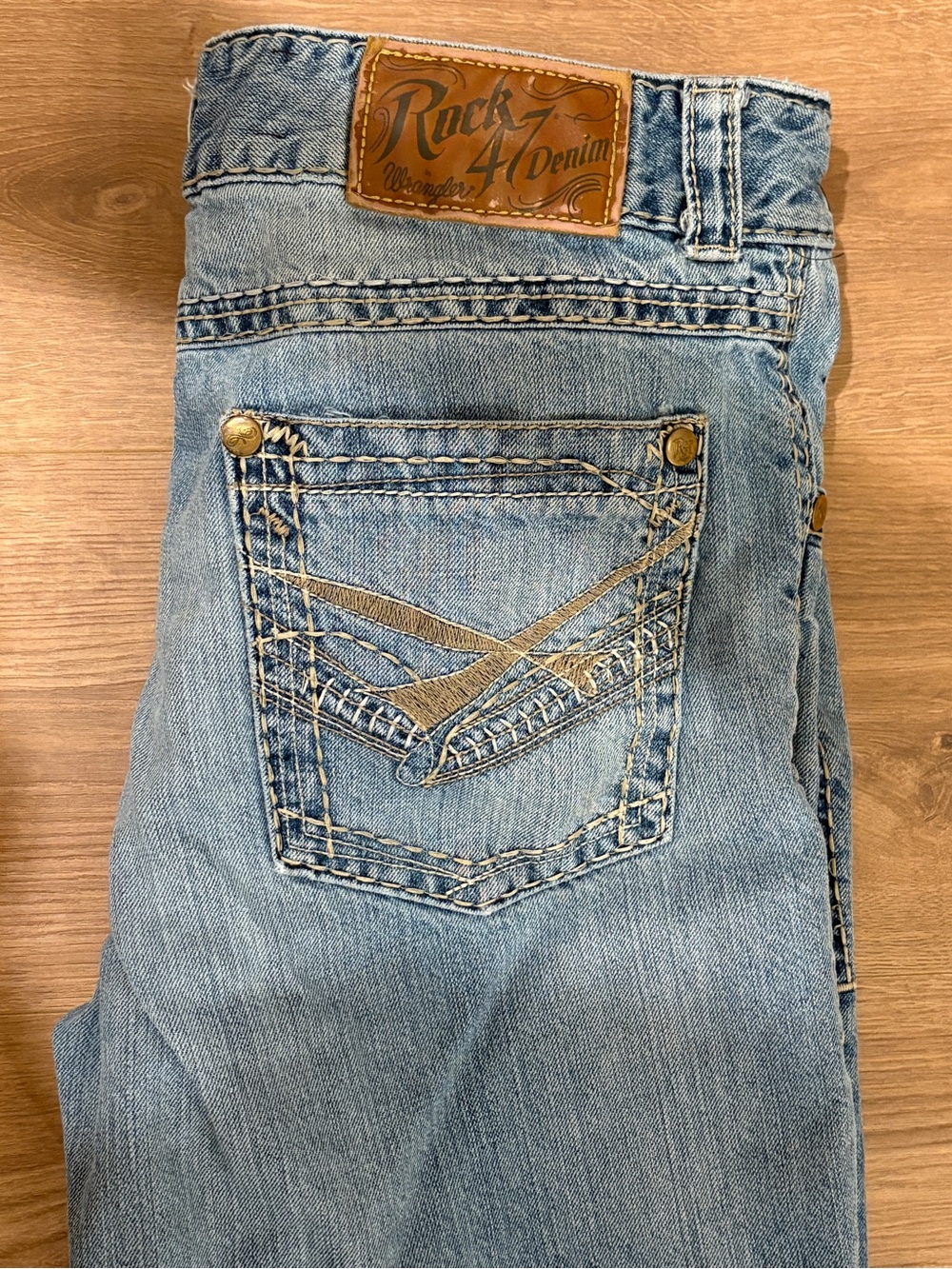 Rock Revival Men's Light Wash Bootcut Jeans - Picture 2 of 3